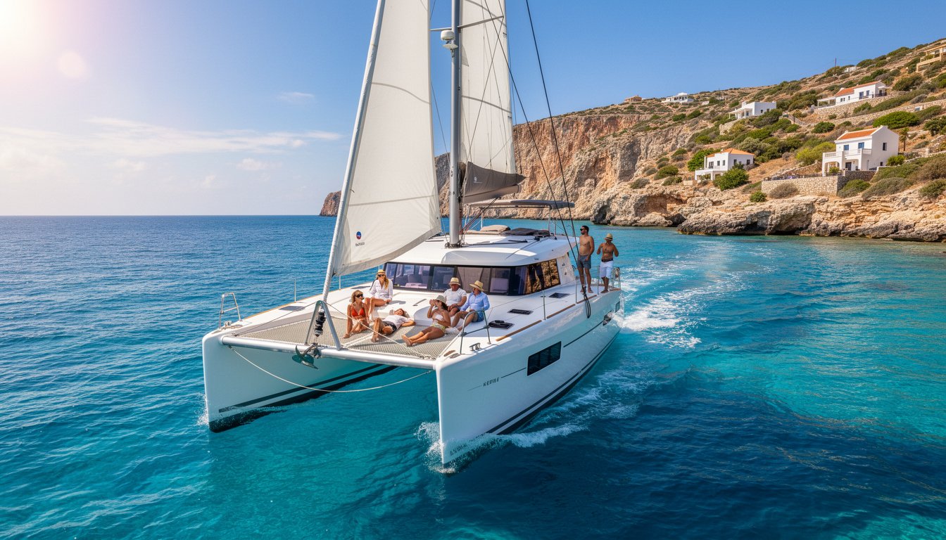 découvrez la beauté de la crète à bord d'un catamaran avec christal sailing. vivez des croisières authentiques alliant confort, aventure et paysages époustouflants.